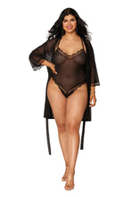Load image into Gallery viewer, Stretch mesh teddy and robe set
