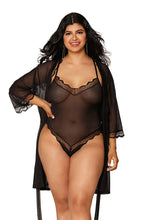 Load image into Gallery viewer, Stretch mesh teddy and robe set
