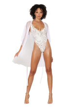 Load image into Gallery viewer, Mesh robe and lace teddy set
