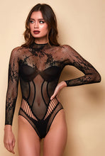 Load image into Gallery viewer, Delicate Lace Long Sleeve Teddy
