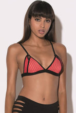 Load image into Gallery viewer, Stripe mesh cut out bralette
