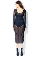 Load image into Gallery viewer, Long Sleeve Allover Sheer Dress
