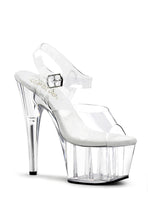 Load image into Gallery viewer, 7-Inch Stiletto Heel with Clear Ankle Strap
