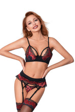 Load image into Gallery viewer, Ruby Set with Garter Belt
