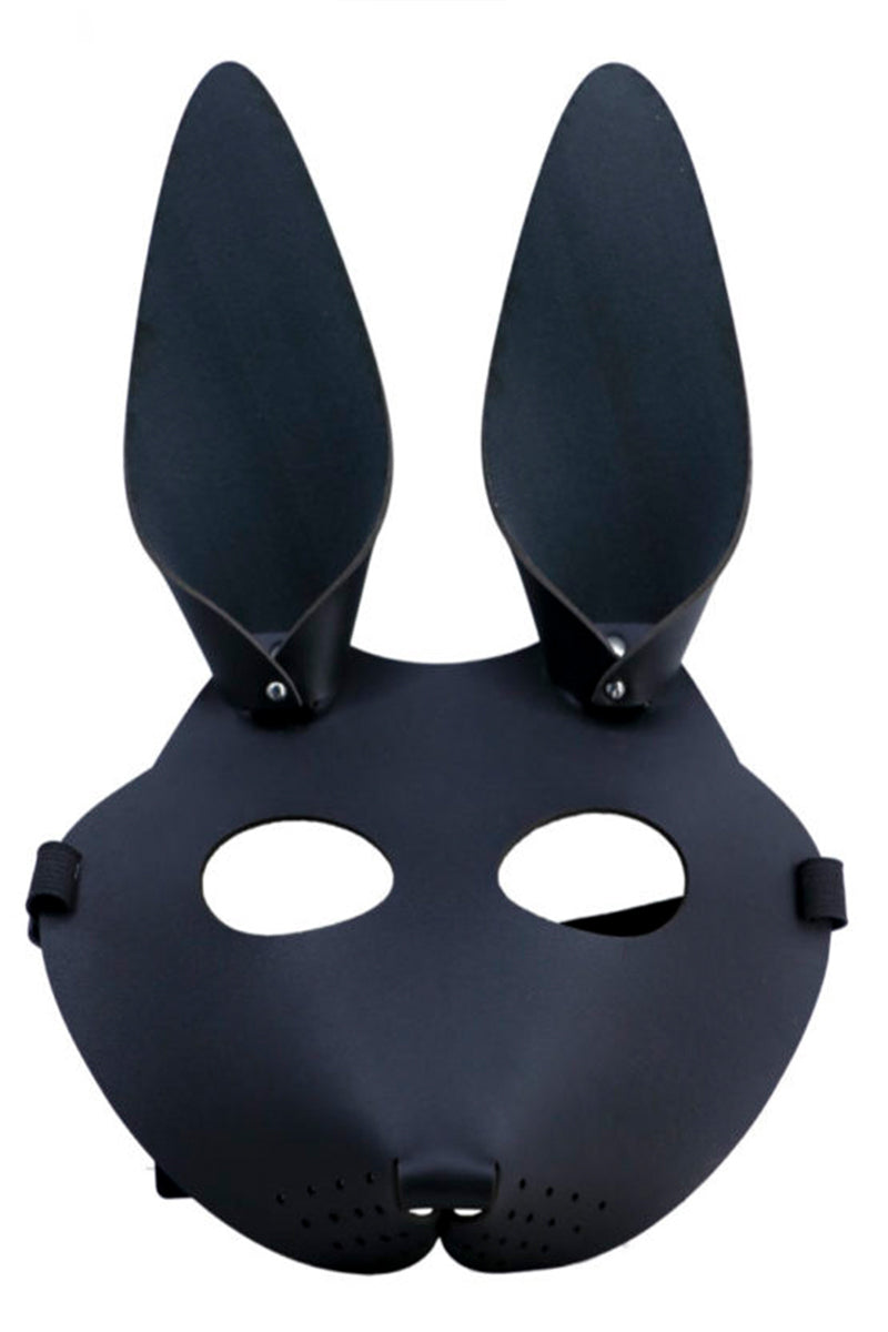 Leatherette Rabbit Face Mask