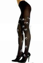 Load image into Gallery viewer, Opaque pantyhose with Skull print
