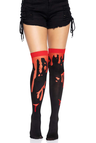 Splatter thigh highs