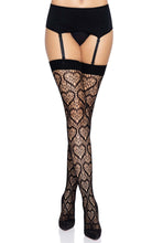 Load image into Gallery viewer, Amore Heart Net Thigh Highs
