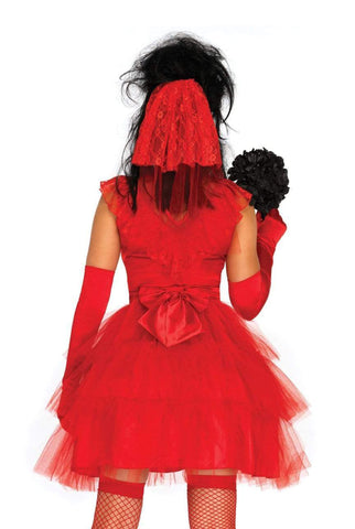 Iconic 2-Piece Beetle Bride Halloween Costume with Tulle Skirt & Veil