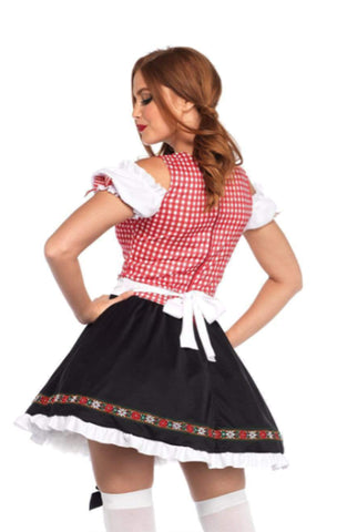 Beer Garden Babe Oktoberfest Costume - Bavarian Peasant Dress with Apron