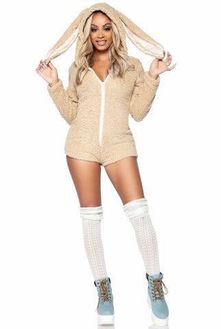 Cuddle Bunny Women's Costume,  Onesie Romper