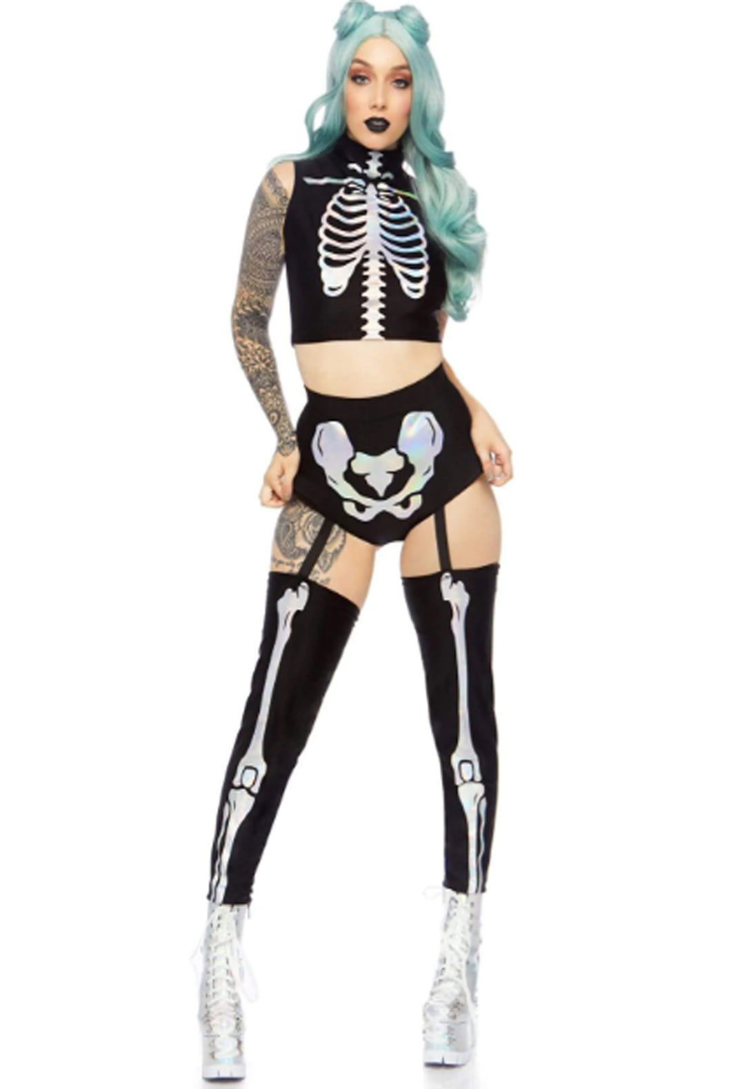 Holographic Skeleton Costume