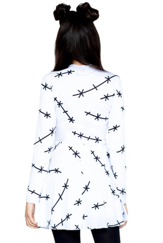 Bride of Frankenstein Jersey Stitch T-Shirt Dress – Comfy Women’s Halloween Costume or DIY Outfit Base