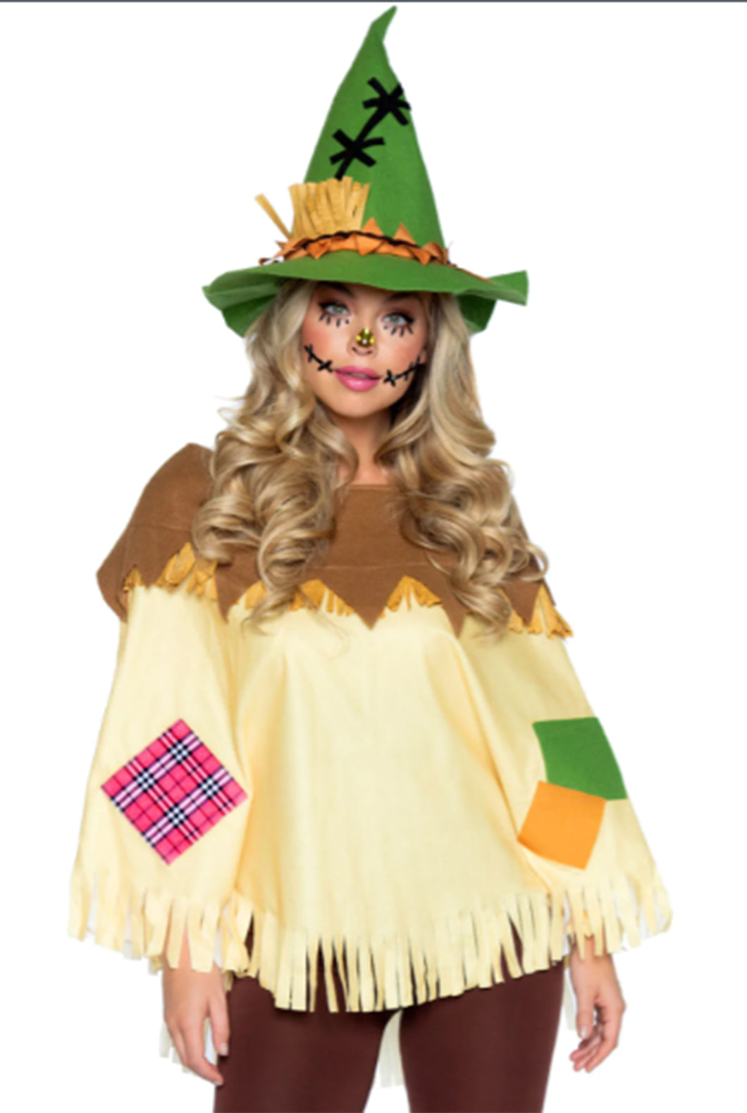 Scarecrow Poncho With Matching Hat