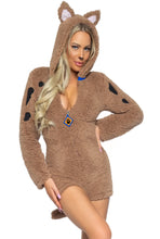 Load image into Gallery viewer, Mystery Pup Ultra Soft Costume Romper, Ultra-Soft Zip-Up Bodysuit with Hood
