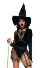 Load image into Gallery viewer, Crafty Witch Sexy Costume With Hat
