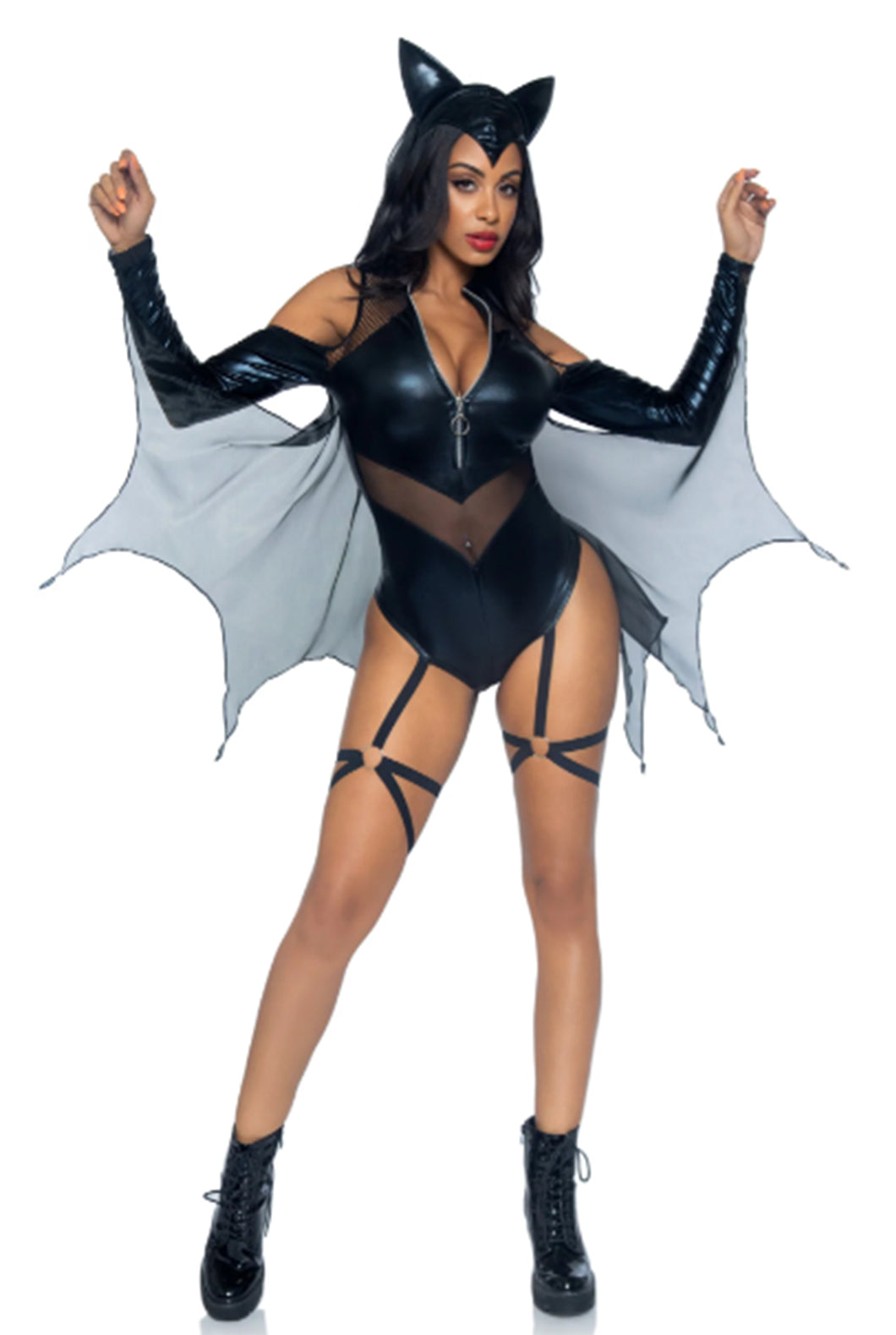 Midnight Bat Costume Set – 2-Piece Women’s Comic Book Hero Halloween Costume