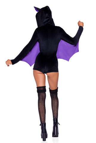 Comfy Bat Costume – Plush Velvet Bat Onesie for Halloween and Lounge Wear