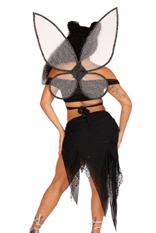 Four Piece Dark Fairy Costume Set