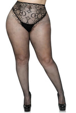 Load image into Gallery viewer, Plus Backseam Fishnet Tights
