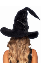 Load image into Gallery viewer, Velvet Ruched Witch Hat
