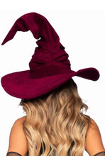 Load image into Gallery viewer, Velvet Ruched Witch Hat

