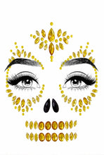 Load image into Gallery viewer, Sugar Skull Adhesive Face Jewels Sticker
