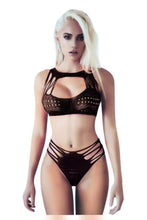 Load image into Gallery viewer, Two-Piece Fishnet Lingerie Set
