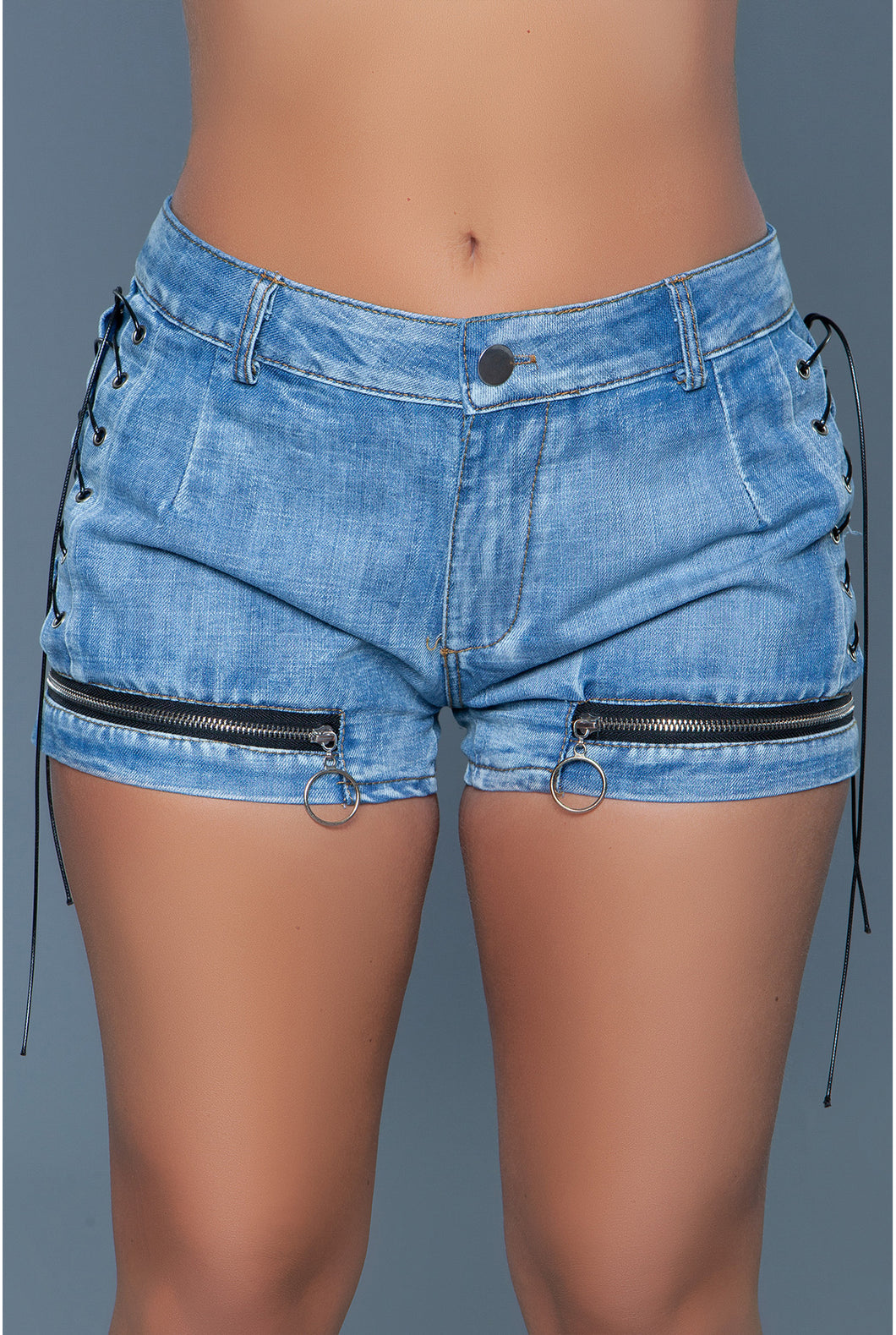 Mid waist booty shorts w tie up side – La Sensual Boutique
