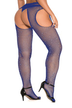 Load image into Gallery viewer, Plus Size Glitter Pantyhose with Thigh Cutouts
