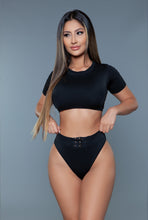 Load image into Gallery viewer, Sexy Two piece short sleeve swimsuit
