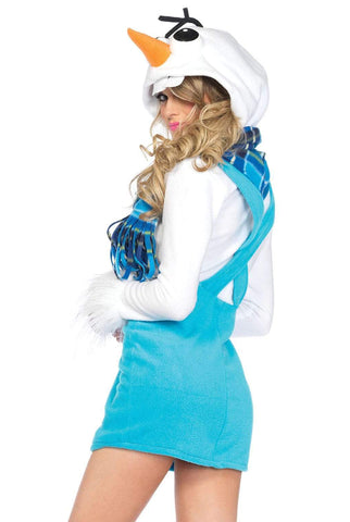 Cozy Snowman Costume, Zipper Front Fleece Dress