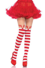 Load image into Gallery viewer, Reindeer Striped Tights
