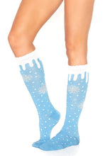 Load image into Gallery viewer, Snowflake Knee High Socks
