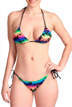 Load image into Gallery viewer, Two Piece Printed Triangle String Bikini 

